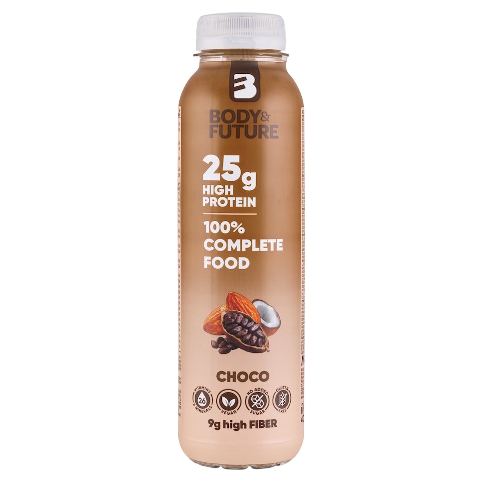 Obrázek 1 pro produkt Body & Future Rostlinný nápoj se sójou, mandlí a ovsem s příchutí čokolády 400ml