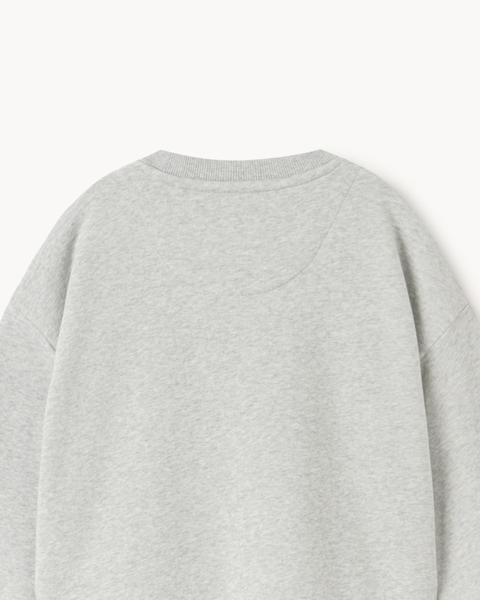 image 1 of F&F Girls Cotton Rich Lace Hem Sweatshirt in Grey