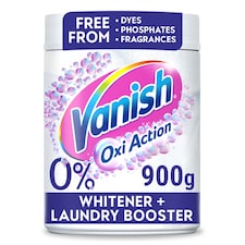 Vanish Oxi Action 0% Laundry Stain Remover Powder Whites 900g