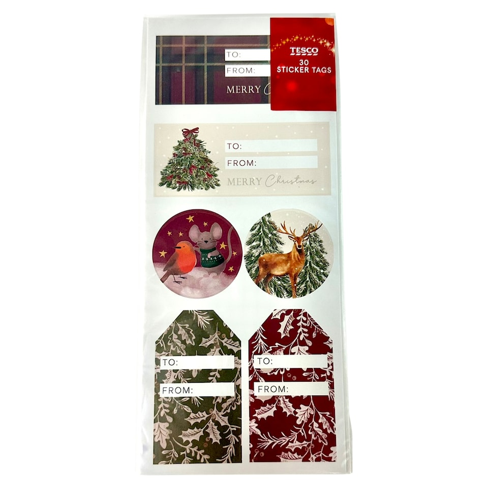 Tesco Traditional Christmas Sticker Sheet