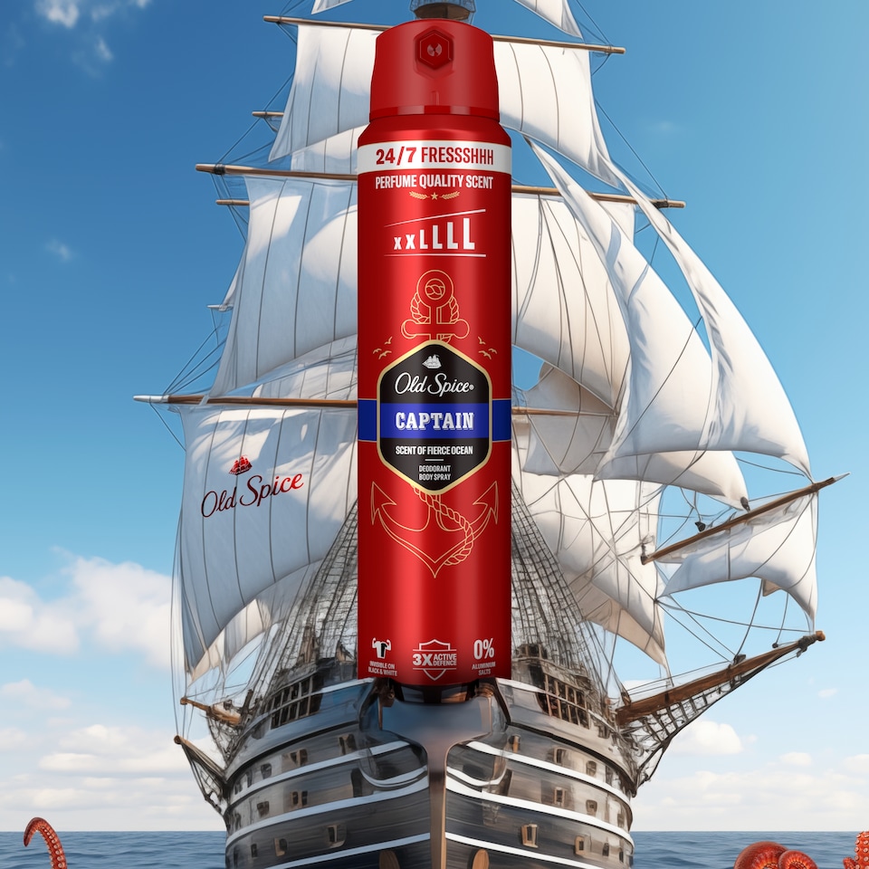 Obrázek 1 pro produkt Old Spice Captain Tělový Deodorant Ve Spreji Pro Muže 250ml