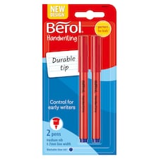 Berol Handwriting Pens, Round Shape, Blue Ink, 2 Count