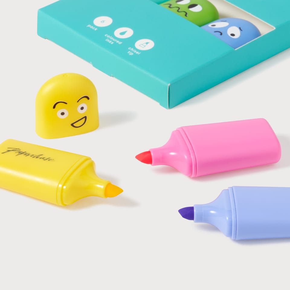 image 1 of Paperchase x Mind Emotions 6 Pack Highlighters