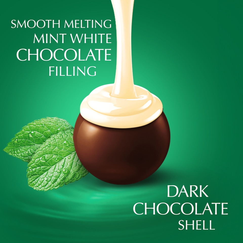 image 1 of Lindt Lindor Dark Mint Chocolate Truffles 200g
