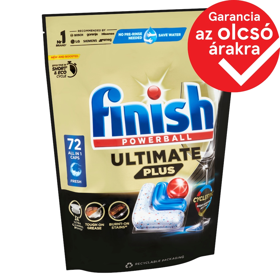 Finish Powerball Ultimate Plus All in 1 Fresh mosogatógép kapszula 72 db 878 g