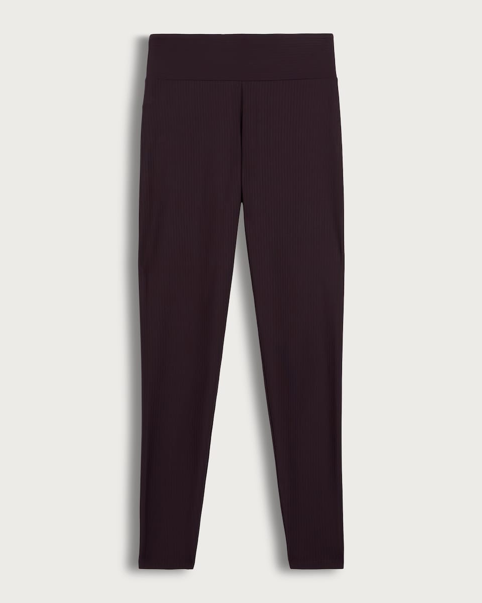 Rise by Zara McDermott Ribbed Elasticated Lounge Bottoms in Purple