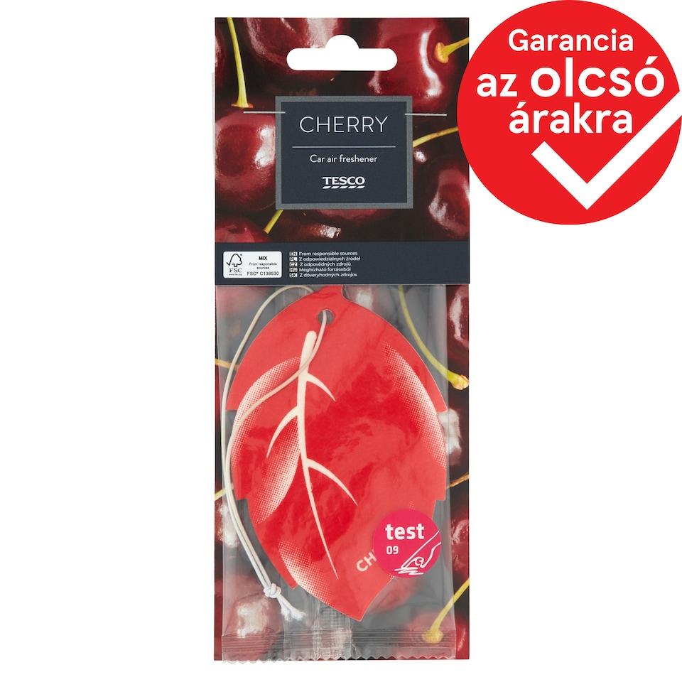 Tesco Hanging Card Cherry Car Air Freshener