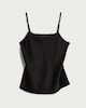 image 4 of F&F Satin Strappy Cami Top in Black
