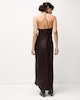 image 4 of F&F Satin Cowl Neck Midi Dress in Chocolate