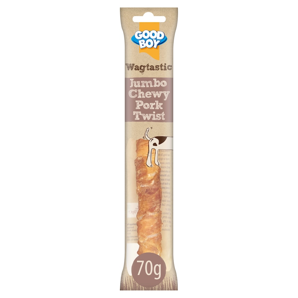 image 1 of Wagtastic Treat Jumbo Twist Pork 70G