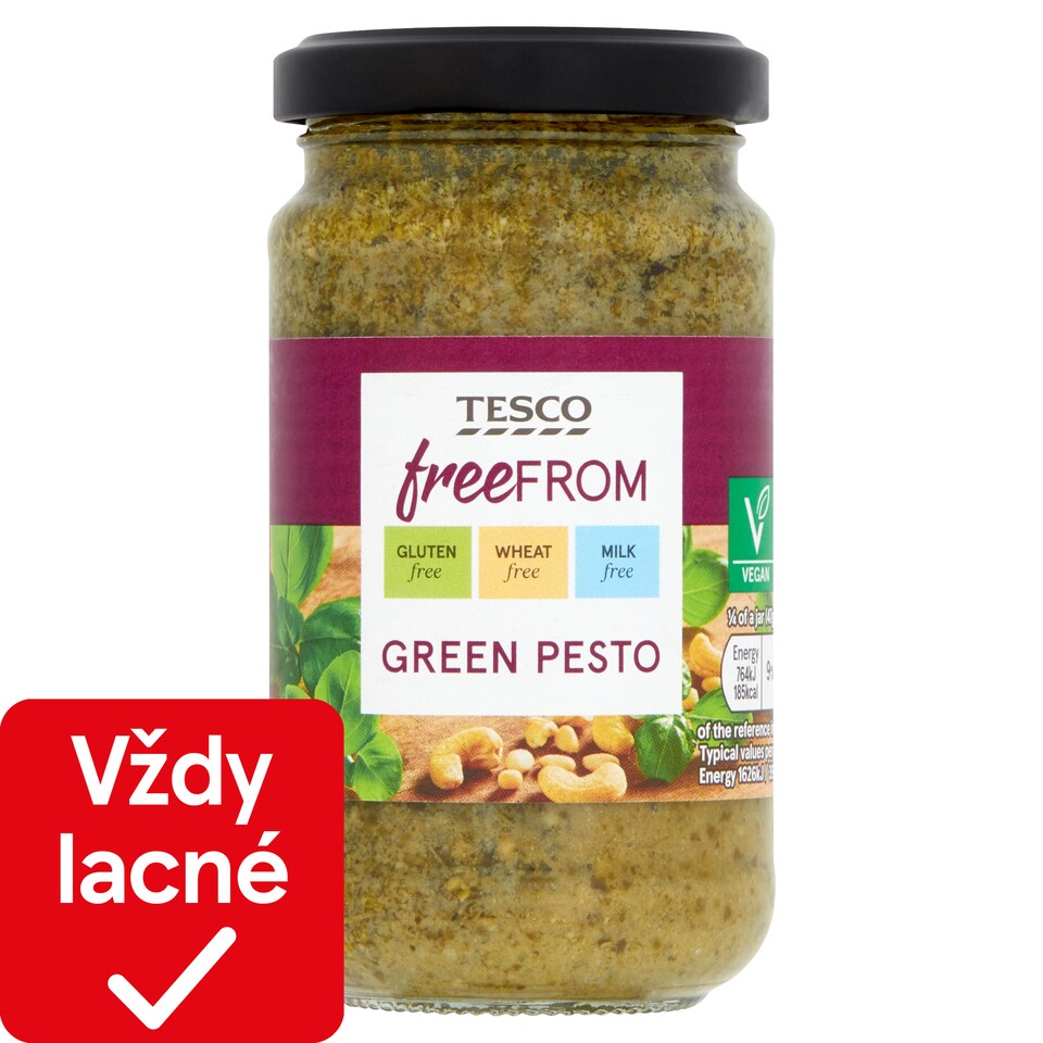 obrázok 1 z Tesco Free From Pesto - studená omáčka z bazalky, tofu a kešu orieškov 190 g