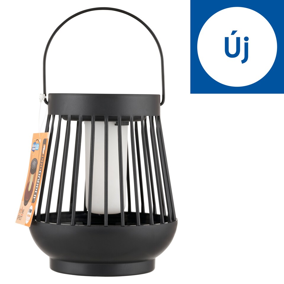 Pro Garden napelemes fekete lámpa 15 cm