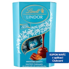 Lindt Lindor Milk Chocolate with Salt Crystals and a Fine Caramel Filling 200g