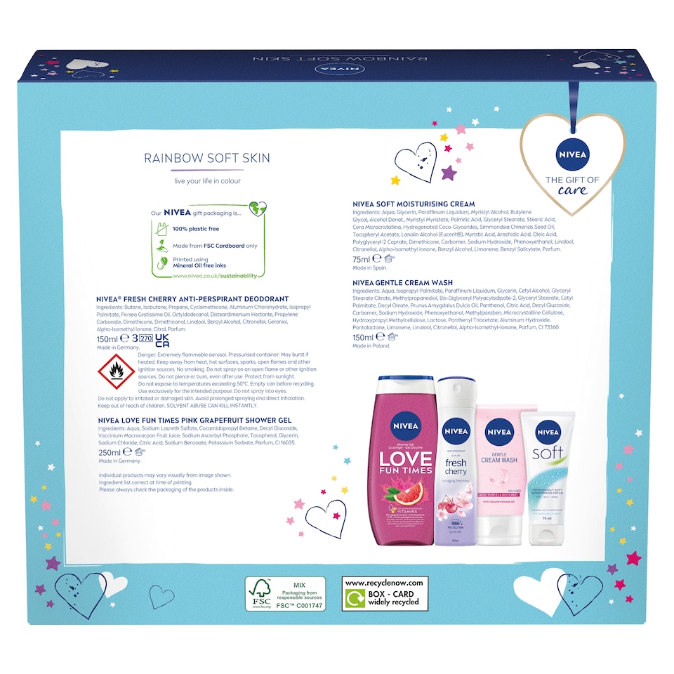 image 1 of Nivea Rainbow Soft Skin Gift Set