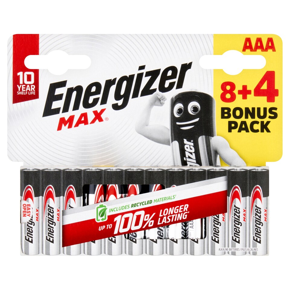 ENERGIZER MAX 8+4 AAA BONUS PACK