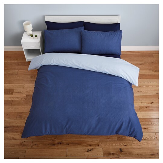 Tesco Blue Reversible Duvet Set King Groceries Tesco Blue Reversible Duvet Set King, Blue Bedding Sets King