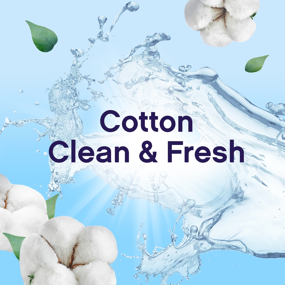 image 1 of Lenor Fabric Conditioner Cotton Clean & Fresh 43 Washes 1.419L