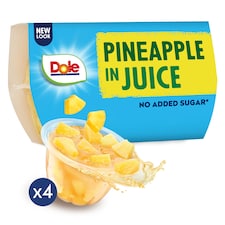 Dole Pineapple Fruit in Juice 4x113g