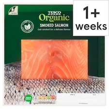 Tesco Organic Smoked Salmon Slices 100g 
