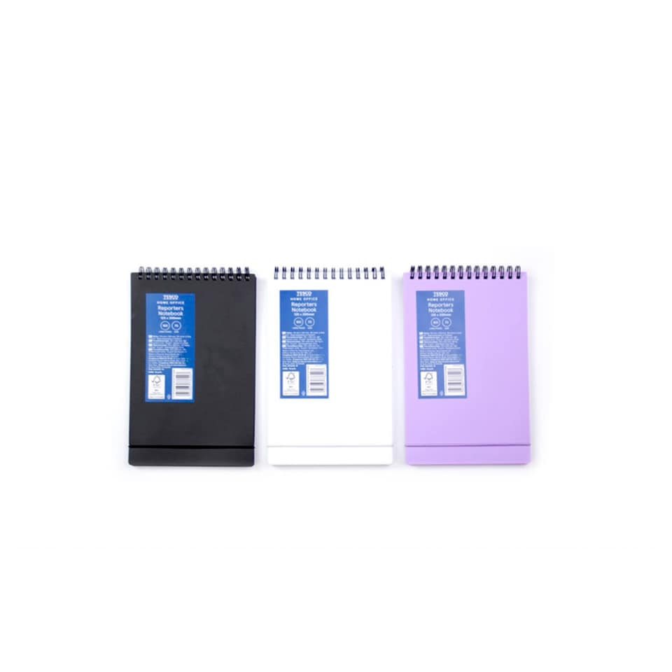 Tesco Polypropylene Reporters Notebook 160 Pages