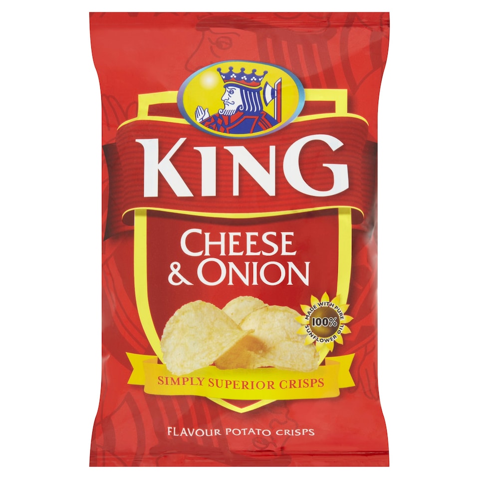 King Cheese & Onion Crisps 35G