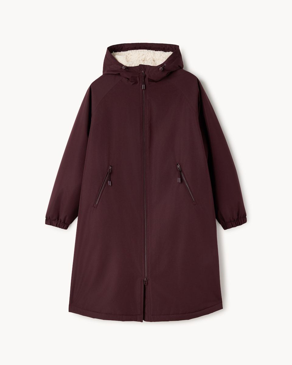 image 1 of F&F Active EVERYWEATHER Waterproof All Weather Robe in Burgundy