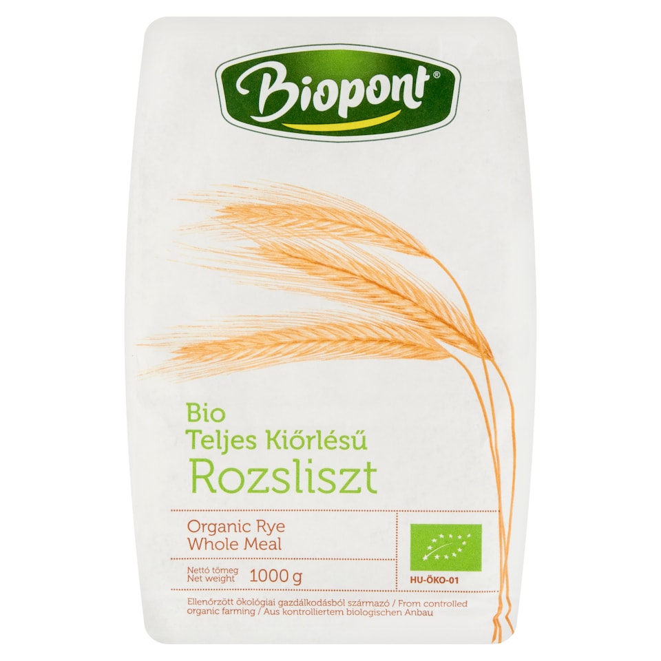 Biopont bio teljes kiőrlésű rozsliszt 1000 g