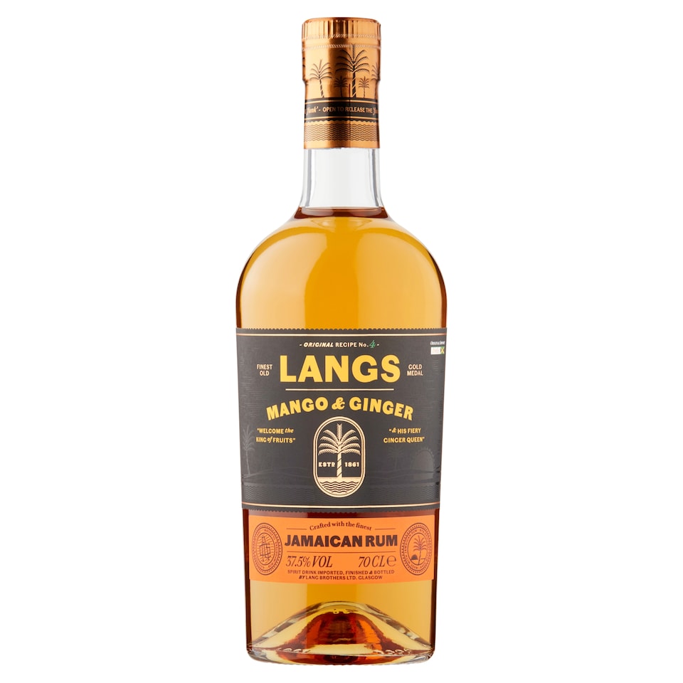 image 1 of Langs Jamaican Rum - Mango & Ginger 70cl