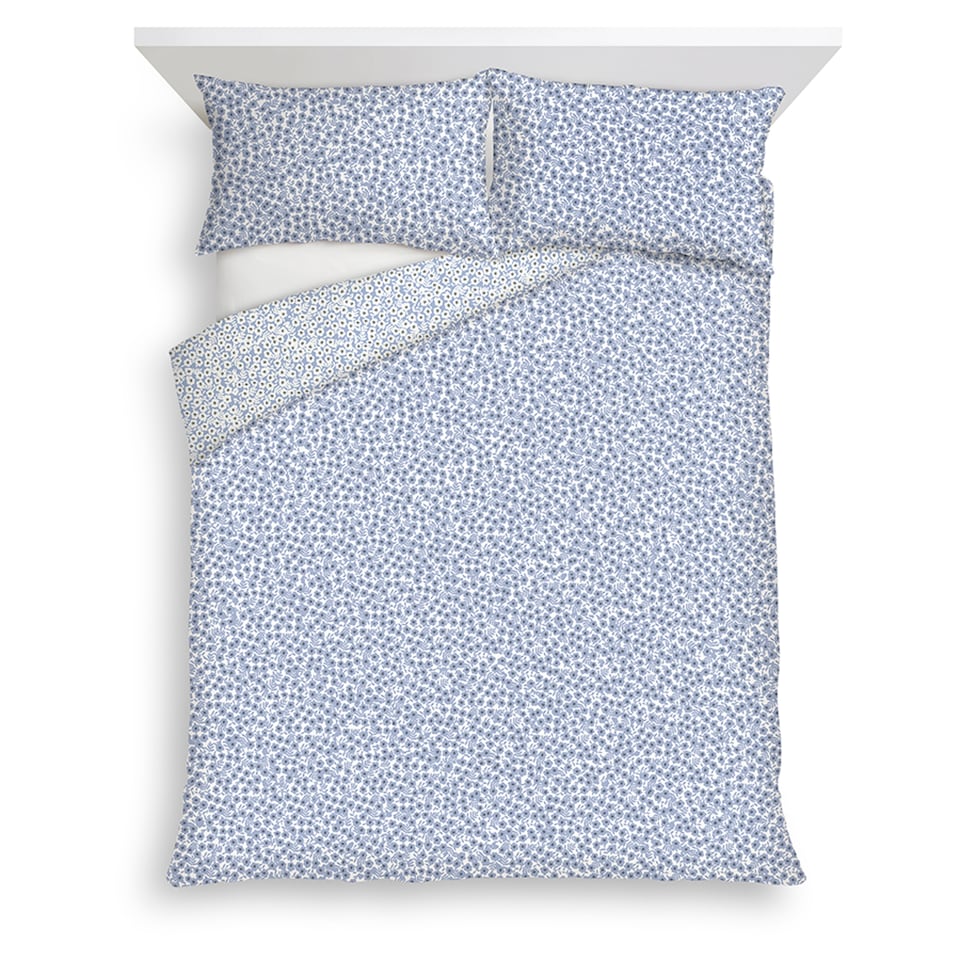 F&F Home Blue Ditsy Floral Duvet Set double