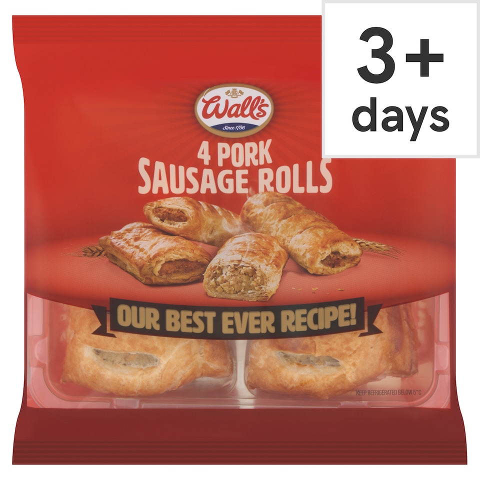 Walls 4 Hearty Sausage Rolls 220G
