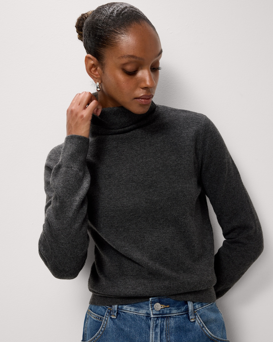 image 1 of F&F Roll Neck Jumper in Grey