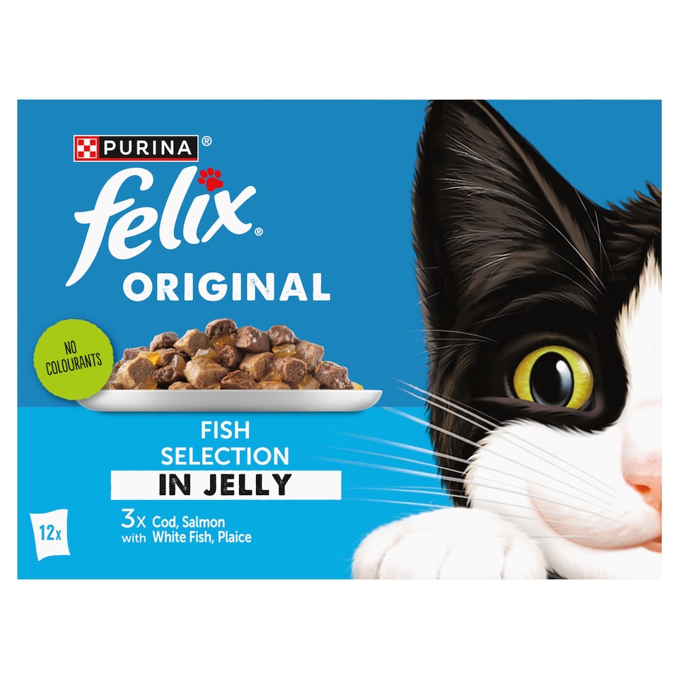 image 1 of FELIX ORIGINAL Fish Selection in Jelly Wet Cat Food 12x85g