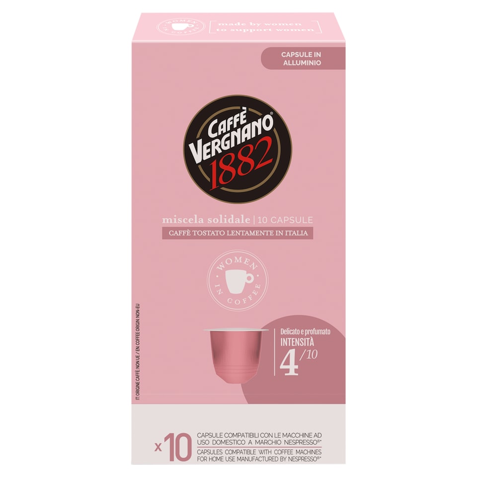 Caffè Vergnano 1882 Women in Coffee kávová směs pražená mletá kapsle 10 x 5,5g (55g)
