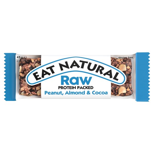 Eat Natural Raw Protein Bar Peanuts Almond & Cocoa 45G Tesco Groceries