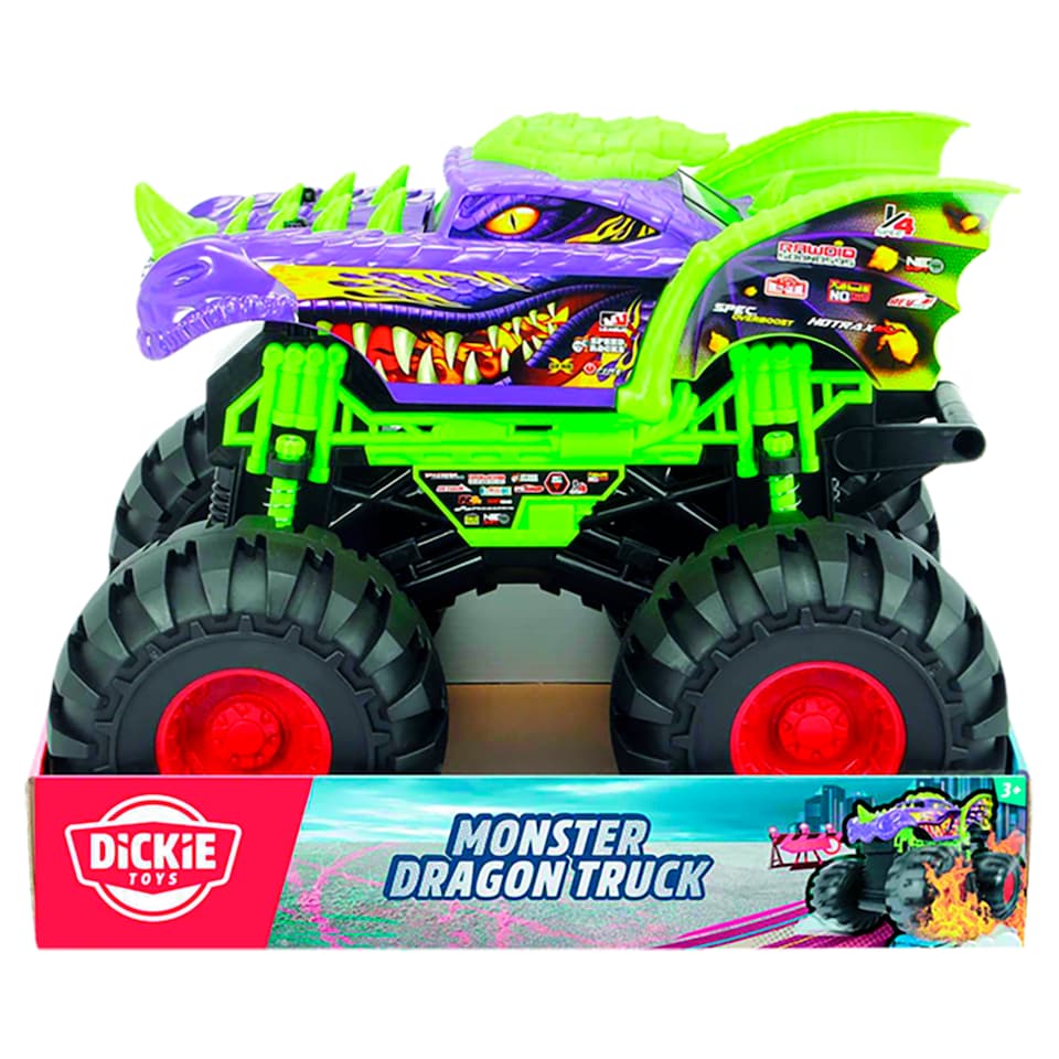 image 1 of Dickie Toys Monster Dragon/Pick Up Truck