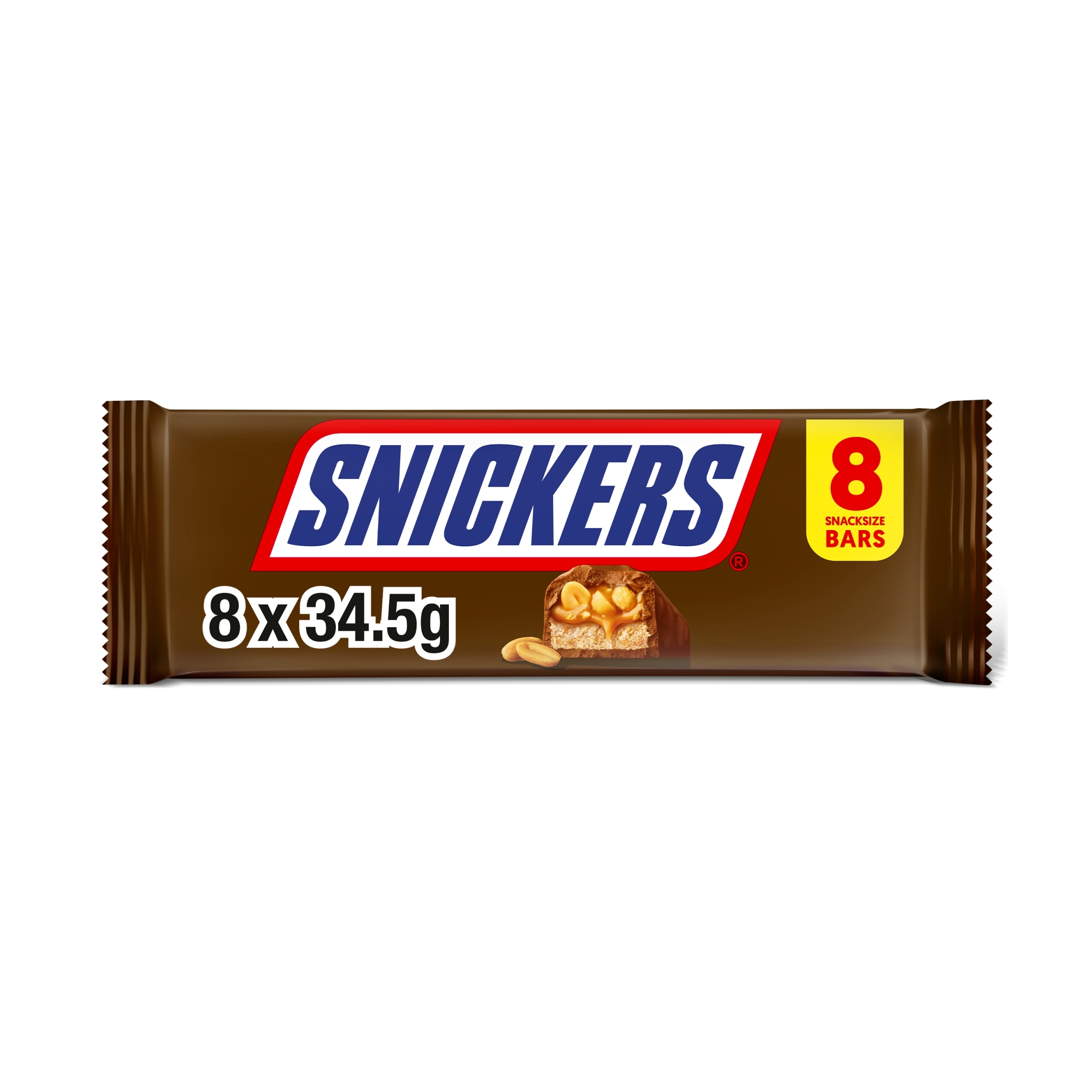 Snickers Peanut Milk Chocolate Bars Multipack 8 x 34.5g