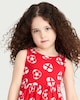 image 2 of F&F Girls Pure Cotton England Football Print Sleeveless Dress in Multi Red
