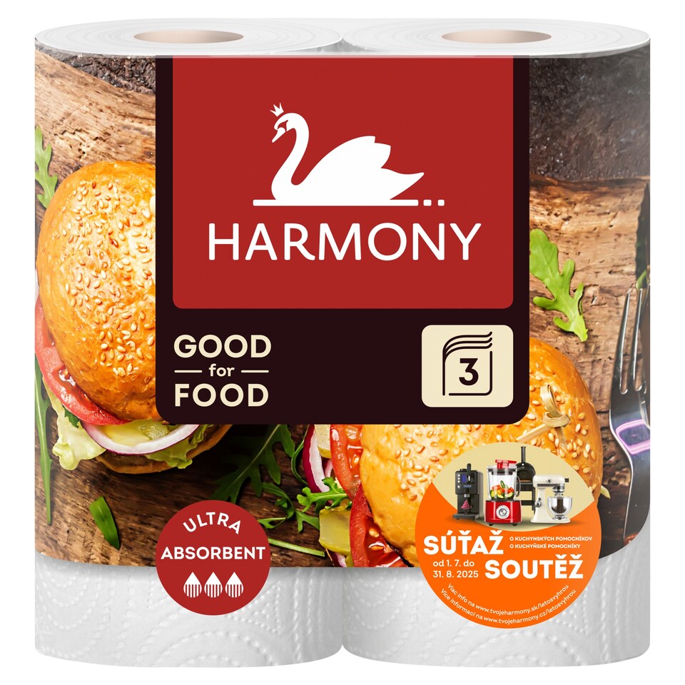 Harmony Good for Food kuchynské utierky 3 vrstvy 2 ks