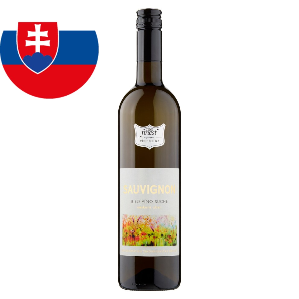 Tesco Finest Sauvignon biele víno suché neskorý zber 750 ml