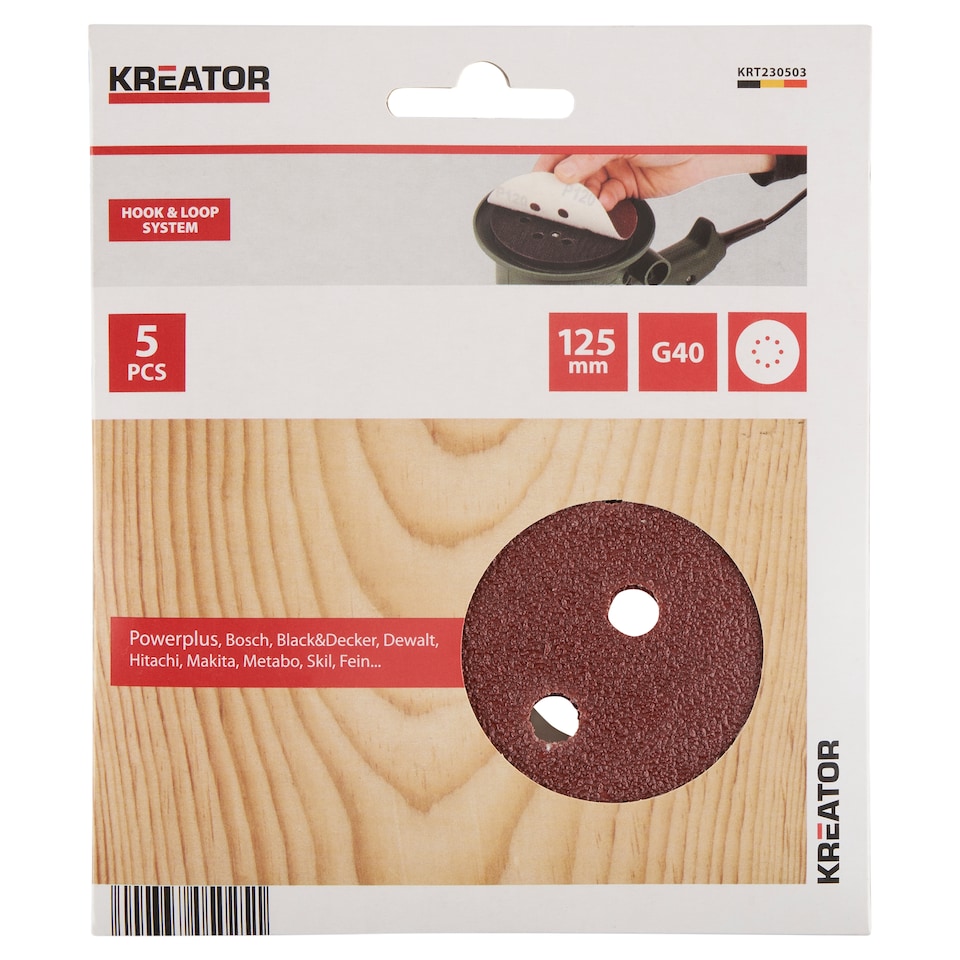 Kreator csiszolókorong 125 mm G40 5 db 