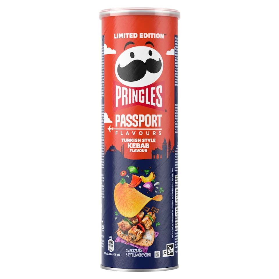 Pringles Passport Flavours Turkish Style kebab ízesítésű sós snack 165 g