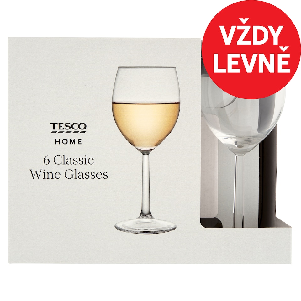 Obrázek 1 pro produkt Tesco Home Sklenice na víno 300 ml 6 ks