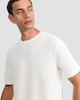 image 2 of F&F Cotton Rich Waffle Textured T-Shirt in Cream