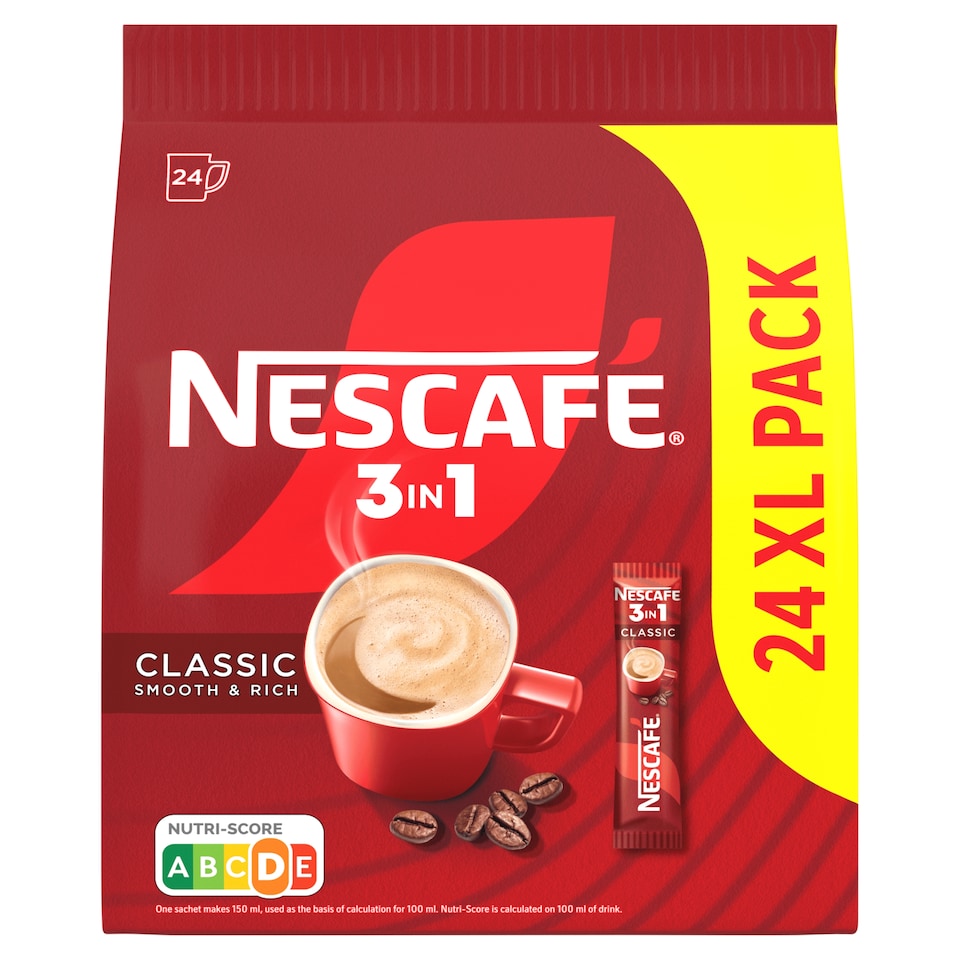 NESCAFÉ 3in1 Classic Smooth & Rich Instant Coffee Specialty 24 x 16,5 g (396 g)