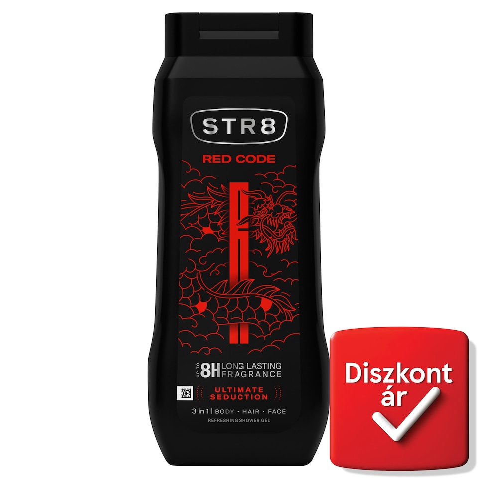 STR8 Red Code 3 az 1-ben frissítő tusfürdő 400 ml
