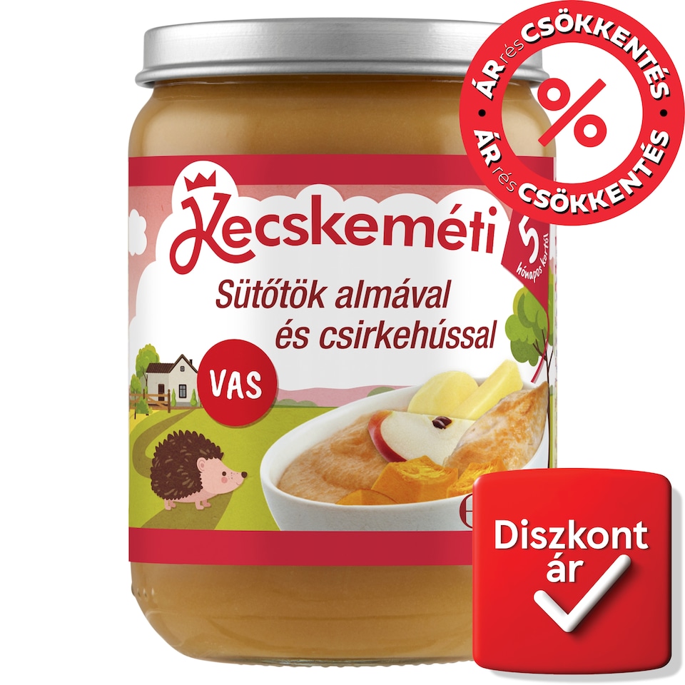 Kecskeméti sütőtök almával és csirkehússal bébiétel 5 hónapos kortól 190 g