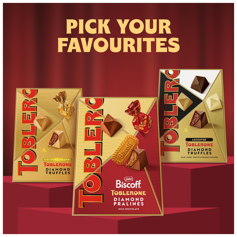 image 1 of TOBLERONE Lotus Biscoff Dimond TRUFFLES 180G