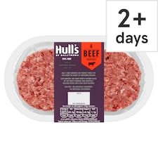 Hulls Quarter Pound Beef Burgers 454G