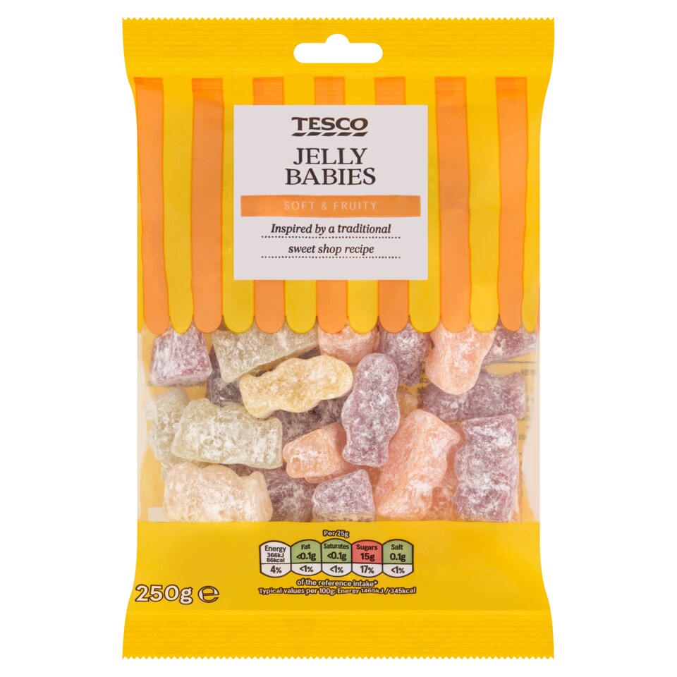 Tesco Jelly Babies Sweets 250G
