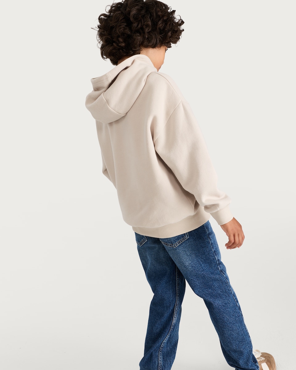 image 1 of Pokemon Charizard Cotton Rich Hoodie in Stone